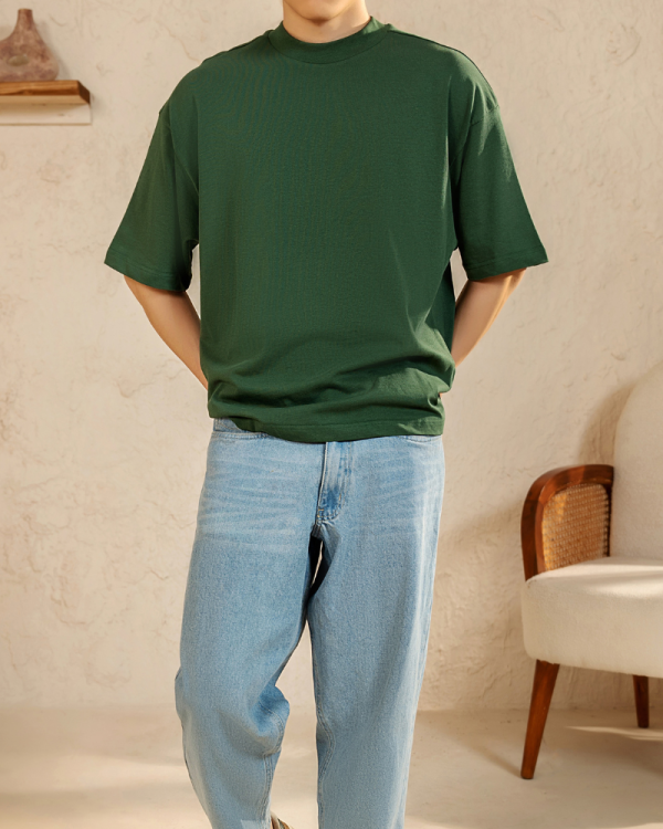AN STUDIO HEAVY WEIGHT T SHIRT GREEN - Image 2