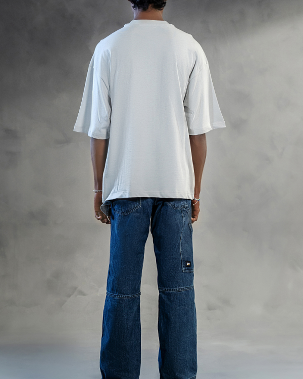AN STUDIO HEAVY WEIGHT T SHIRT SILVER GREY - Image 5